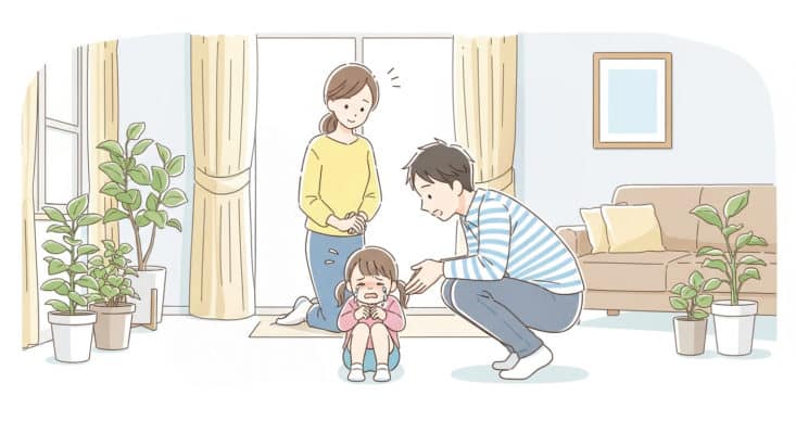 家庭でできるかんしゃく対応｜声かけ・環境調整の具体例イメージ